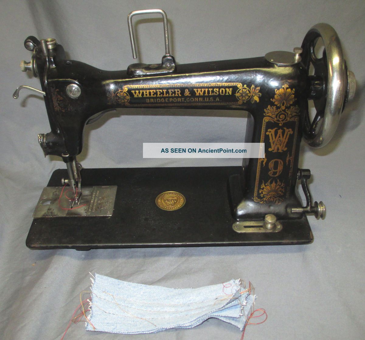 Serviced Antique Wheeler & Wilson No.  9 D9 W9 Treadle Sewing Machine Video Sewing Machines photo