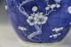Very Large Antique Chinese Blue White Porcelain Covered Prunus Jar Vases photo 5