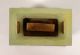 Antique Vtg Chinese Jade Stone Etched Brass Footed Matchbox Holder Stand Boxes photo 5