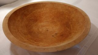 Priced 2 Sell Wont Last Old Primitive Looking Wood Chopping Bowl Circa 1890 photo