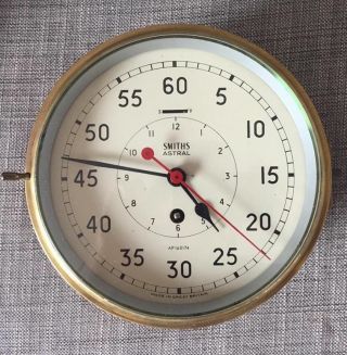 Vintage Royal Navy Smiths Astral Brass Stopwatch Clock Ap160174 Maritime Marine photo