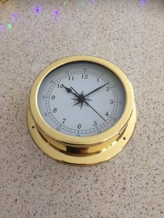 145mm Brass Clock. photo