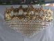 Crystal Chandelier,  Antique,  Stunning,  Brass,  French/spanish/italian (108) Chandeliers, Fixtures, Sconces photo 6
