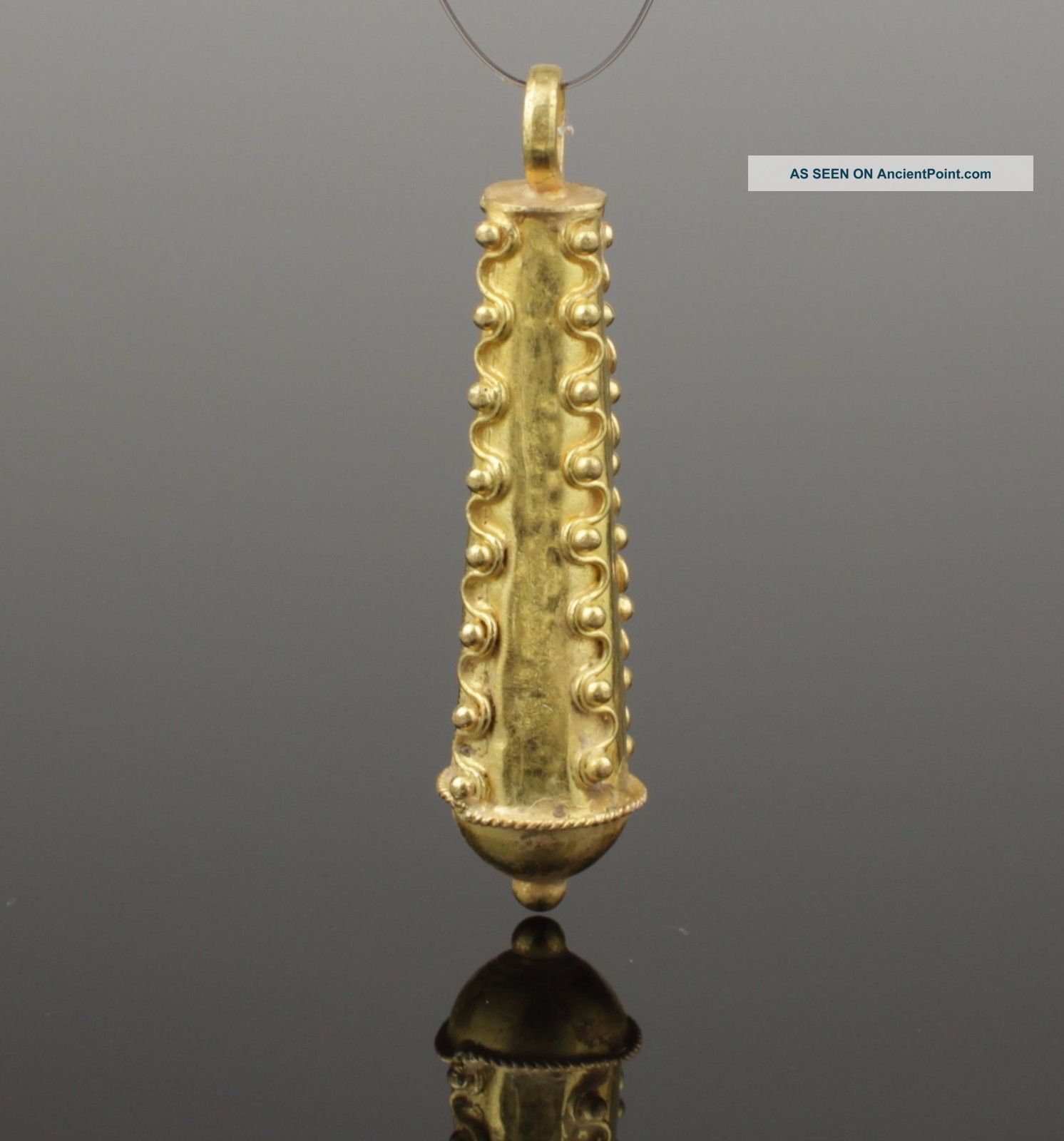 Large Roman Gold Herkules Club Pendant - Circa 2nd Century Ad Roman photo