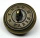 Antique Brass Button Bull Dog W/ Stick Design - Paris Back - 11/16 