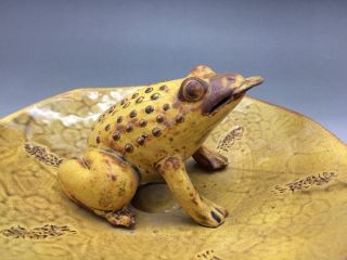 China Ceramic Bowl Hand - Carved Flower & Golden Cicada T83 photo