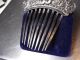 Antique Victorian Silver Plate Hair Comb W/large White Cut Glass Rhinestones Victorian photo 1