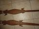 Vintage African Folkart 149cm High Crocodile Handle &ornate Deco Paddles Other African Antiques photo 10