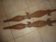 Vintage African Folkart 149cm High Crocodile Handle &ornate Deco Paddles Other African Antiques photo 2