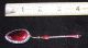 Antique White Bead Red Enamel Demitasse Spoon.  930s Sterling Silver Gilt Spoon Flatware & Silverware photo 3