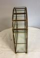 Vintage Brass Glass Table Top Wall Curio Cabinet Display Case With Mirror Latch Display Cases photo 4