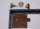 2 Antique Reclaimed Brass Door Handles Knobs Pulls In Old Metal Lock Door Knobs & Handles photo 9