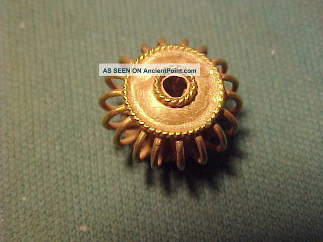 Sassanian Solid Gold Spiral Bead Circa 224 - 642 Ad. Near Eastern photo