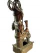 African Tribal Antique Benin Cast Bronze King Oba Figure Sculptures & Statues photo 4
