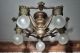 {{rare}} 1920s Riddle Vintage Art Deco Antique Ceiling Light Fixture Chandelier Chandeliers, Fixtures, Sconces photo 7