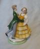 Antique German Lady & Man Dancing Doll Cake Topper/doll House Germany Half Doll Victorian photo 1