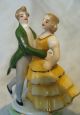 Antique German Lady & Man Dancing Doll Cake Topper/doll House Germany Half Doll Victorian photo 2