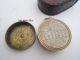 Brass Pocket Sundial Compass W/ Lid Antique Finish Nautical Maritime W/pouch Compasses photo 2