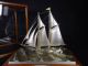 Large Signed Japanese 2masted Sterling Silver Takehiko Boat Ship Japan 200 Grams Other Antique Sterling Silver photo 2