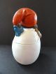 Rare Antique German Bisque Black Americana Egg Baby Large Jar Figurine - Vater ? Figurines photo 3