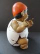 Rare Antique German Bisque Black Americana Egg Baby Large Jar Figurine - Vater ? Figurines photo 4