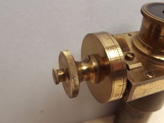 Microscope { Micrometer } Eyepiece [ Brass ] C1860 { } Finish photo