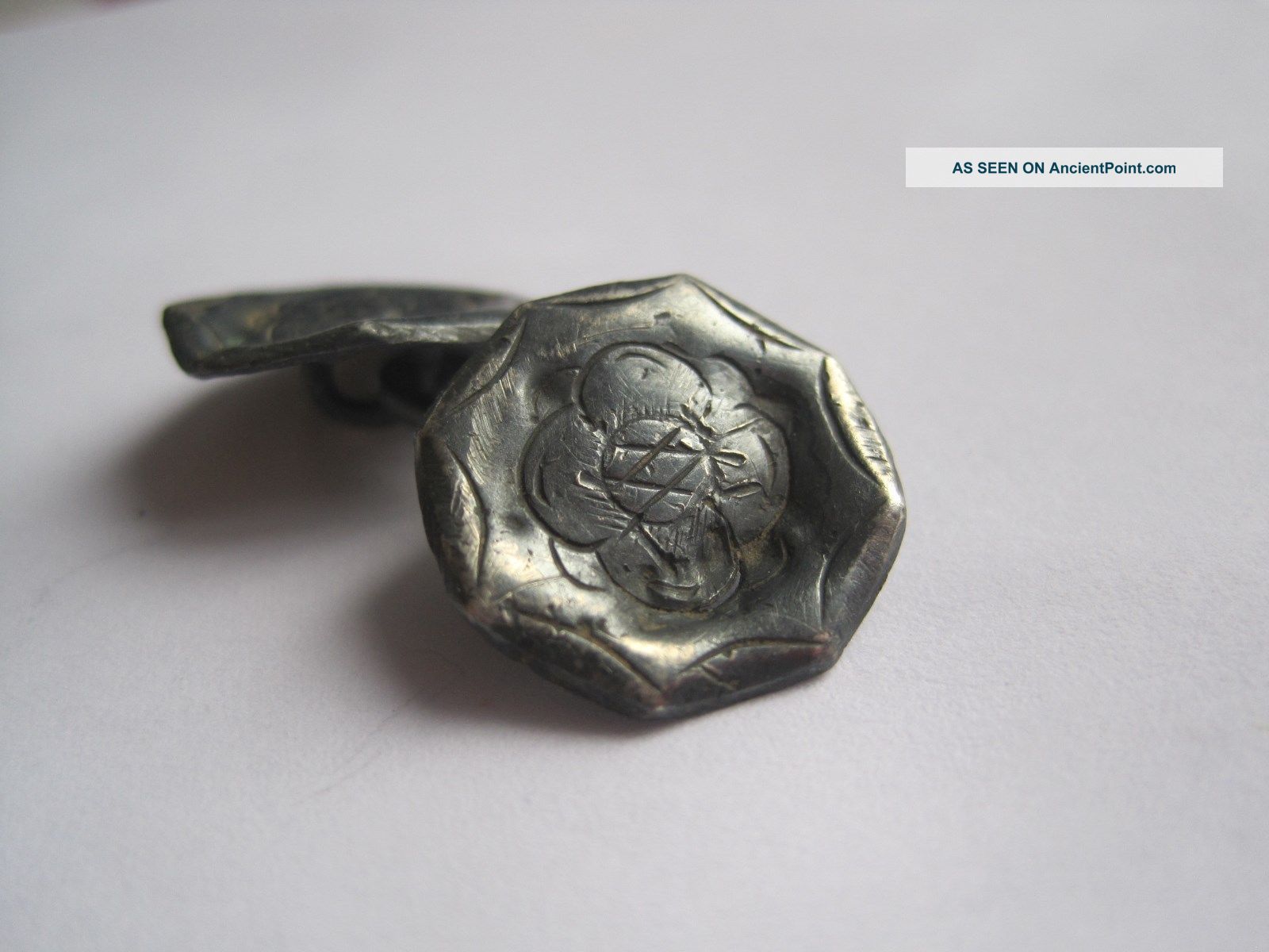 18th Century Silver Cufflink (uk Metal Detecting Find) British photo