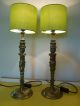 An Unusual Old Brass Gothic Grotesque Demon Style Table Or Bedside Lamps Chandeliers, Fixtures, Sconces photo 1