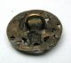 Antique Pierced Brass Button Cat & Lizard On Wall W/ Steel Accents - 1/2 