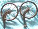 2 Antique Metal Spoke Wheels,  12 