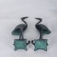 Chinese Bronze Hand - Carved Double Bird & Tortoise Statue Qt028 Figurines & Statues photo 4