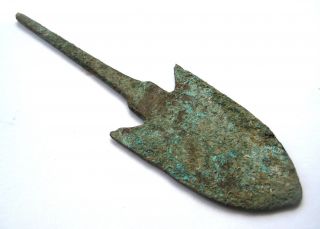 Large Circa.  500 - 300 B.  C Ancient Greece Bronze Arrow Head photo