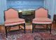 Pair Faux Bamboo Fire Side Lounge Or Club Armchairs Vintage Hollywood Regency 1800-1899 photo 4