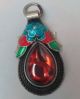 Tibet Silver Mosaic Heart - Shaped Red Zircon Cloisonne Plum Flower Pendant Necklaces & Pendants photo 1