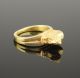 Ancient Roman Gold Ring With Ram - Circa 1st/2nd C Ad Roman photo 1
