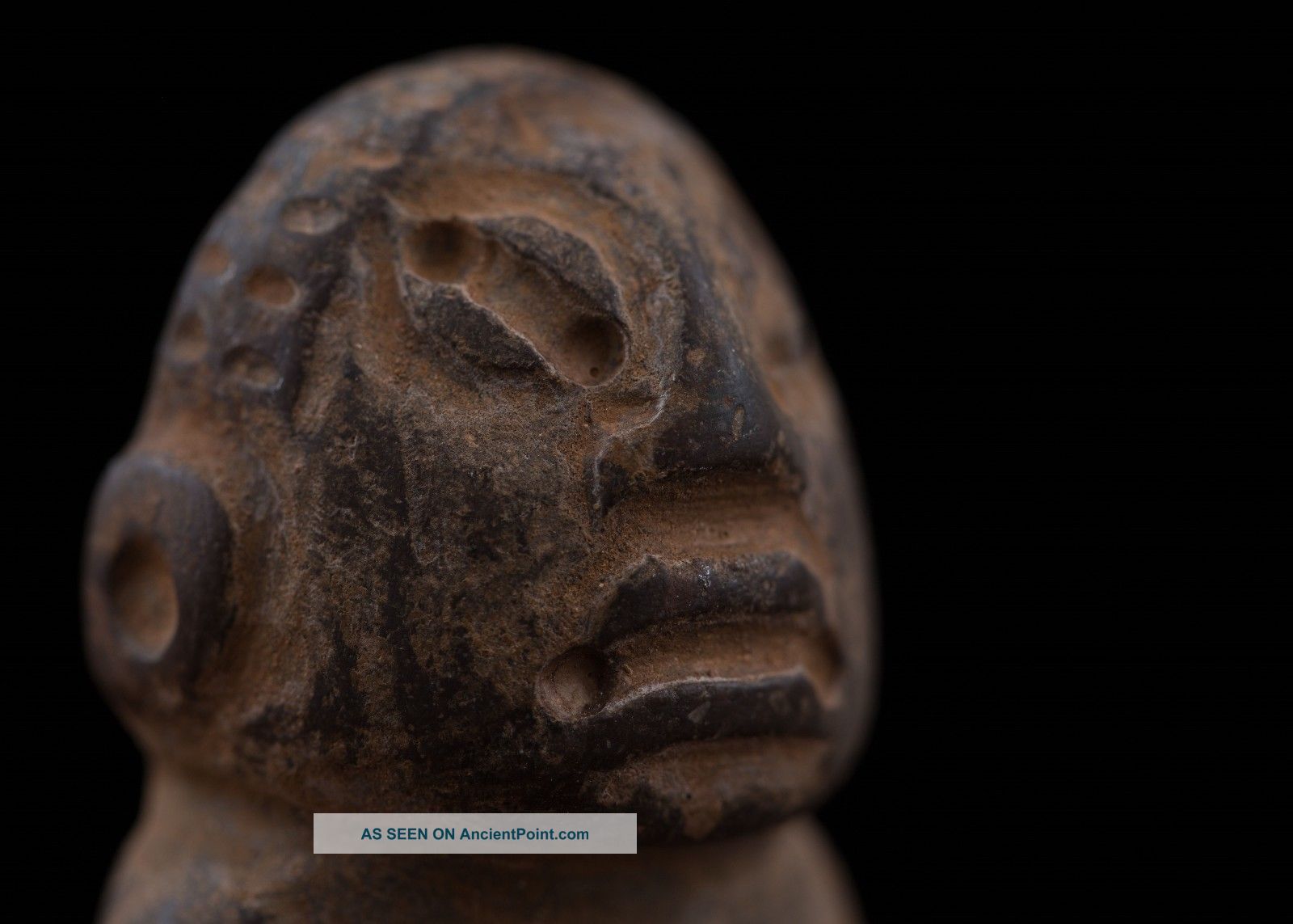 Pre Columbian Carved Stone Figurine - Antique Statue - Olmec Mayan The Americas photo