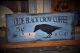 Large Primitive Blue Olde Black Crow Coffee Wood Sign Country Folk Art Decor Primitives photo 4
