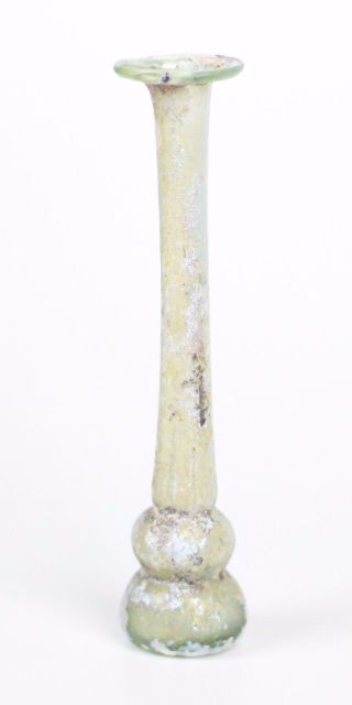 A Very Tall Authentic Ancient Roman Glass Candlestick Unguentarium - 60 Off photo