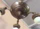 Antique Victorian Pan Chandelier 4 Arms Brass Accents 1920s Chandeliers, Fixtures, Sconces photo 2
