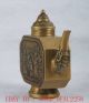 Old Brass Handwork Carved Teapot,  (aristocratic Life Scene Pattern) Qianlong Mark Teapots photo 1