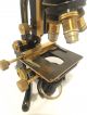 Antique Vintage C.  Baker London Brass Microscope With Lenses & Box Dph Other Antique Science Equip photo 5