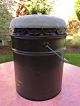 Vtg 70s Fireplace Ash Can Bucket Stool Ford Automobile Hearth Ware photo 9