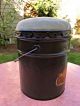 Vtg 70s Fireplace Ash Can Bucket Stool Ford Automobile Hearth Ware photo 8