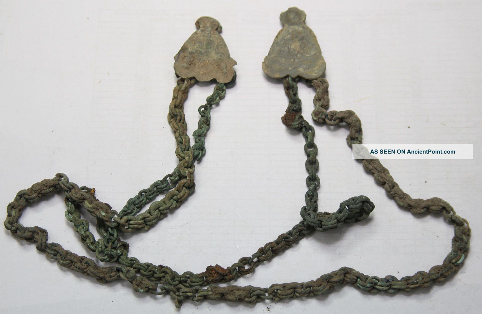 Ancient Viking Bronze Two Dividers And Chains.  Big Size Weight - 147g Viking photo
