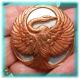 Brass Casting Of Herron Bird W Stretched Wings On Mother Of Pearl Studio Button Buttons photo 1