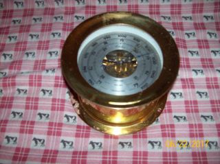 Vintage Chelsea Brass Shipstrike Barometer 4.  5 Inch photo