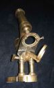 C1880 Antique George Wale Signed Brass Microscope W/ Rare Spiral Course Focus Microscopes & Lab Equipment photo 2