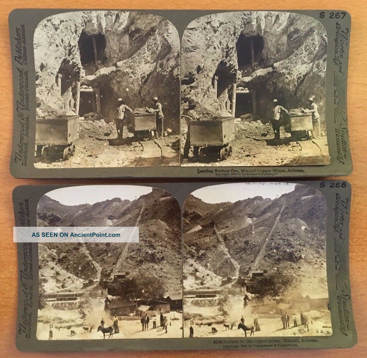 Metcalf Az Copper Mines 1903 Stereoview Photographs Arizona Mining History Photo Mining photo