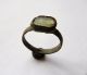 Medieval Bronze Ring With Glass Insert.  (211) Viking photo 2