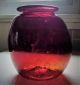 Blown Glass Cranberry Ruby Apothecary Big Leech Jar Pot Pontil 19th C Inclusions Bottles & Jars photo 1